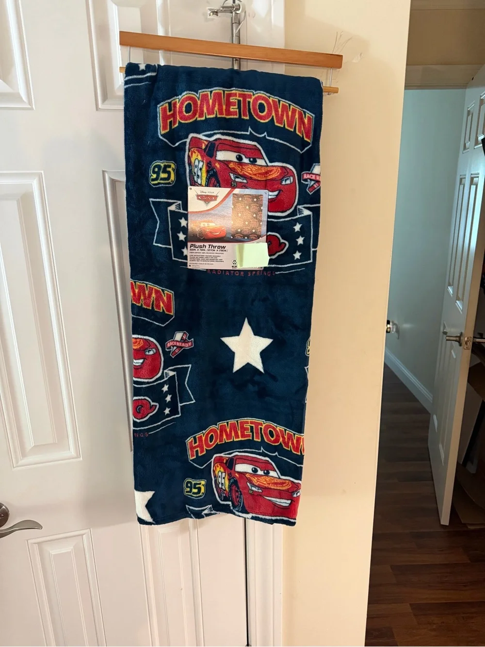 Disney Cars Lightning McQueen Hometown Hero Plush Throw Blanket